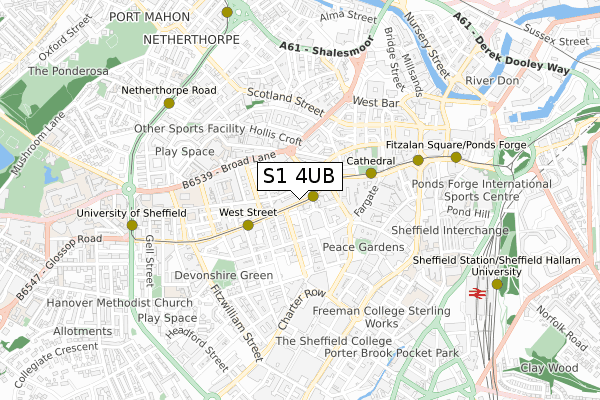 S1 4UB map - small scale - OS Open Zoomstack (Ordnance Survey) S1 4UB map - small scale - OS Open Zoomstack (Ordnance Survey)