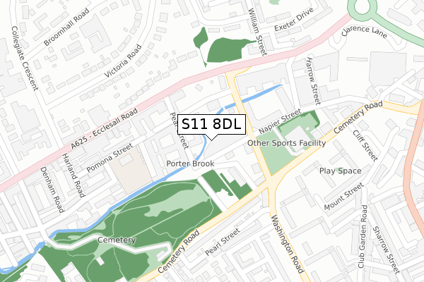 S11 8DL map - large scale - OS Open Zoomstack (Ordnance Survey) S11 8DL map - large scale - OS Open Zoomstack (Ordnance Survey)