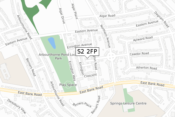 S2 2FP map - large scale - OS Open Zoomstack (Ordnance Survey)