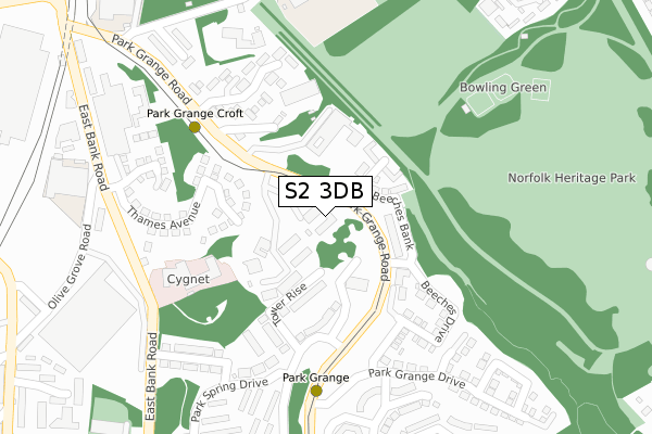 S2 3DB map - large scale - OS Open Zoomstack (Ordnance Survey)
