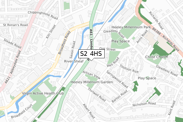 S2 4HS map - large scale - OS Open Zoomstack (Ordnance Survey)