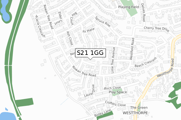 S21 1GG map - large scale - OS Open Zoomstack (Ordnance Survey) S21 1GG map - large scale - OS Open Zoomstack (Ordnance Survey)