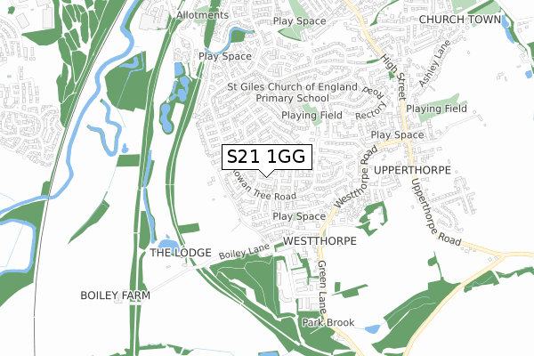 S21 1GG map - small scale - OS Open Zoomstack (Ordnance Survey) S21 1GG map - small scale - OS Open Zoomstack (Ordnance Survey)