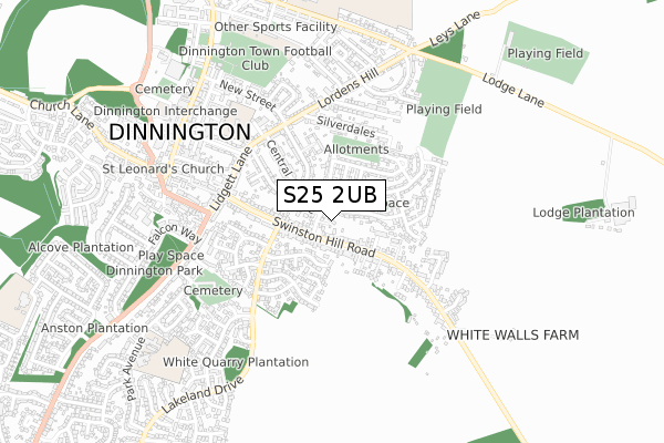 S25 2UB map - small scale - OS Open Zoomstack (Ordnance Survey) S25 2UB map - small scale - OS Open Zoomstack (Ordnance Survey)