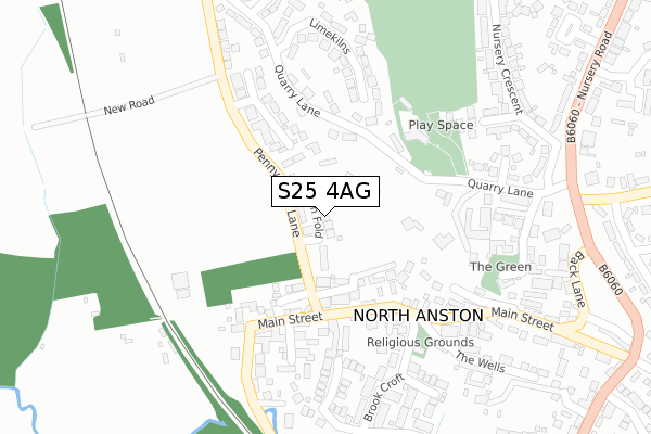 S25 4AG map - large scale - OS Open Zoomstack (Ordnance Survey) S25 4AG map - large scale - OS Open Zoomstack (Ordnance Survey)