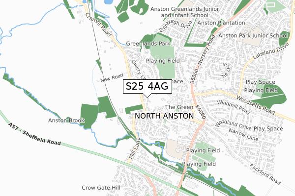 S25 4AG map - small scale - OS Open Zoomstack (Ordnance Survey) S25 4AG map - small scale - OS Open Zoomstack (Ordnance Survey)