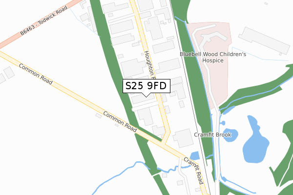 S25 9FD map - large scale - OS Open Zoomstack (Ordnance Survey) S25 9FD map - large scale - OS Open Zoomstack (Ordnance Survey)