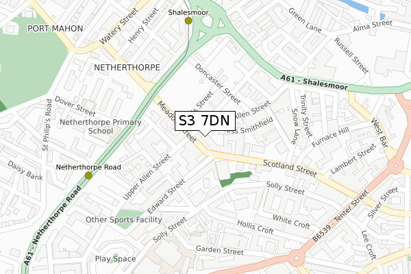S3 7DN map - large scale - OS Open Zoomstack (Ordnance Survey) S3 7DN map - large scale - OS Open Zoomstack (Ordnance Survey)