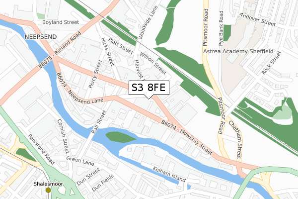 S3 8FE map - large scale - OS Open Zoomstack (Ordnance Survey) S3 8FE map - large scale - OS Open Zoomstack (Ordnance Survey)