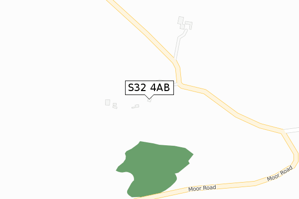 S32 4AB map - large scale - OS Open Zoomstack (Ordnance Survey)