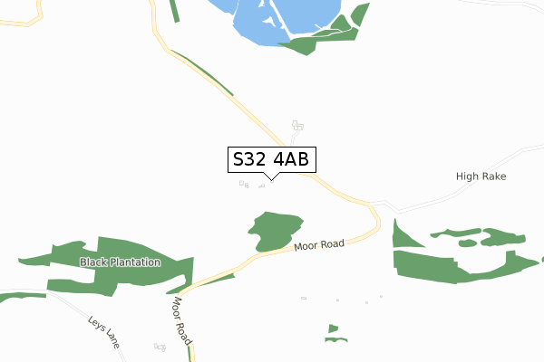 S32 4AB map - small scale - OS Open Zoomstack (Ordnance Survey)
