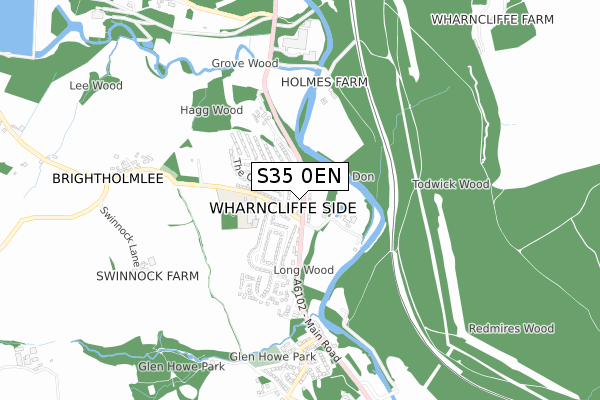 S35 0EN map - small scale - OS Open Zoomstack (Ordnance Survey)