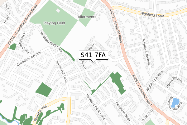S41 7FA map - large scale - OS Open Zoomstack (Ordnance Survey) S41 7FA map - large scale - OS Open Zoomstack (Ordnance Survey)