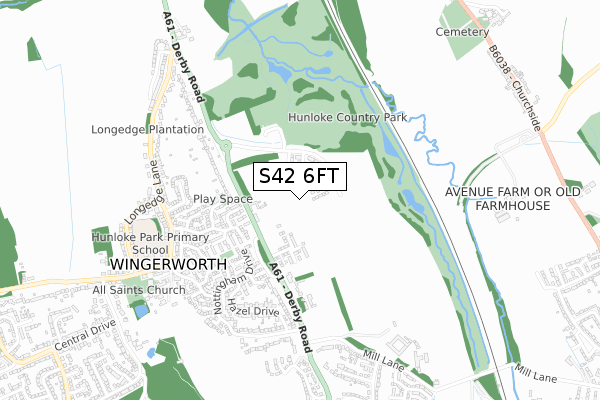 S42 6FT map - small scale - OS Open Zoomstack (Ordnance Survey) S42 6FT map - small scale - OS Open Zoomstack (Ordnance Survey)