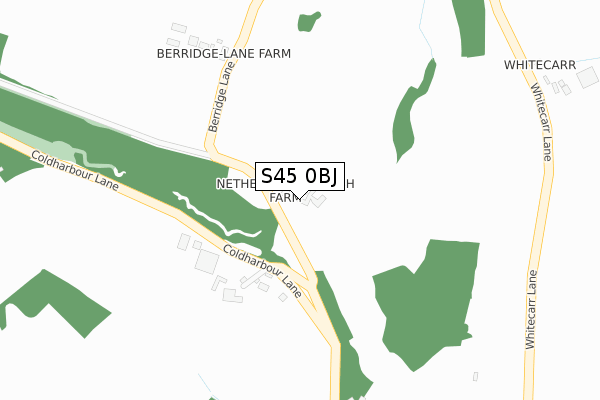 S45 0BJ map - large scale - OS Open Zoomstack (Ordnance Survey) S45 0BJ map - large scale - OS Open Zoomstack (Ordnance Survey)