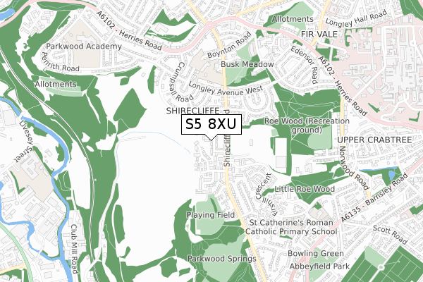 S5 8XU map - small scale - OS Open Zoomstack (Ordnance Survey) S5 8XU map - small scale - OS Open Zoomstack (Ordnance Survey)