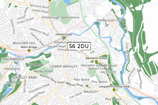 S6 2DU map - small scale - OS Open Zoomstack (Ordnance Survey) S6 2DU map - small scale - OS Open Zoomstack (Ordnance Survey)