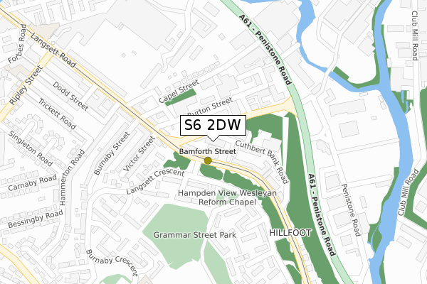 S6 2DW map - large scale - OS Open Zoomstack (Ordnance Survey) S6 2DW map - large scale - OS Open Zoomstack (Ordnance Survey)