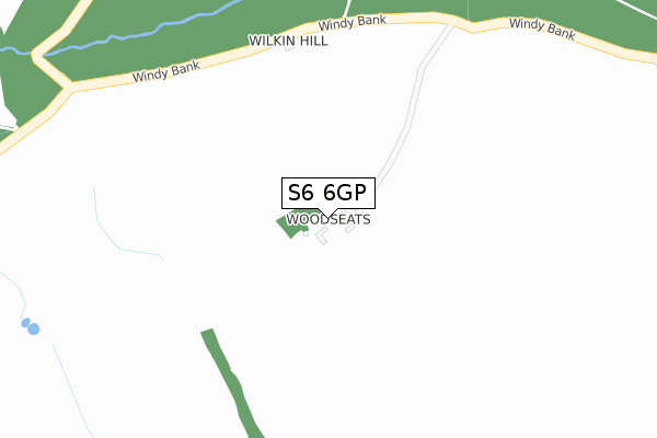 S6 6GP map - large scale - OS Open Zoomstack (Ordnance Survey)