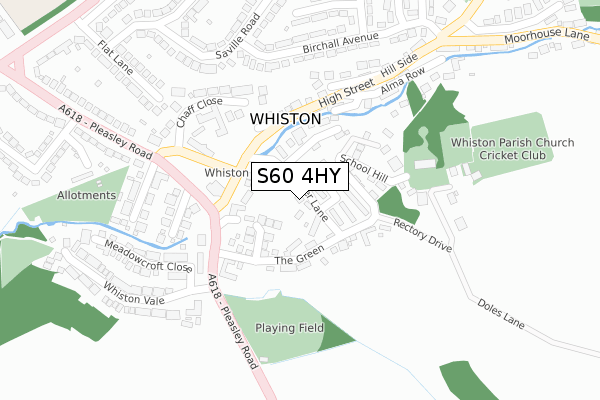 S60 4HY map - large scale - OS Open Zoomstack (Ordnance Survey)