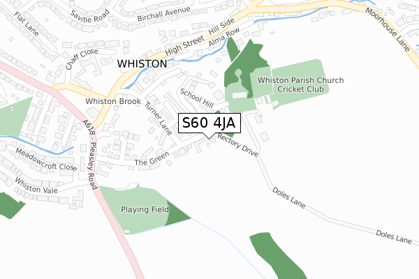 S60 4JA map - large scale - OS Open Zoomstack (Ordnance Survey) S60 4JA map - large scale - OS Open Zoomstack (Ordnance Survey)