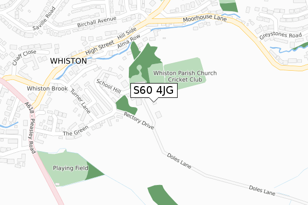 S60 4JG map - large scale - OS Open Zoomstack (Ordnance Survey)