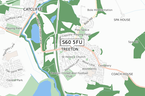 S60 5FU map - small scale - OS Open Zoomstack (Ordnance Survey) S60 5FU map - small scale - OS Open Zoomstack (Ordnance Survey)
