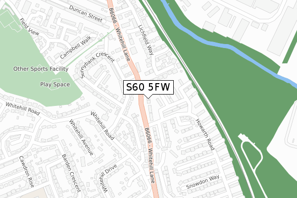 S60 5FW map - large scale - OS Open Zoomstack (Ordnance Survey) S60 5FW map - large scale - OS Open Zoomstack (Ordnance Survey)