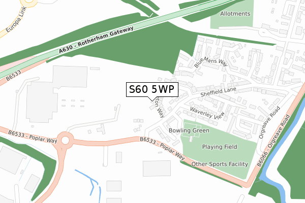 S60 5WP map - large scale - OS Open Zoomstack (Ordnance Survey) S60 5WP map - large scale - OS Open Zoomstack (Ordnance Survey)