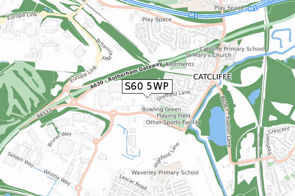 S60 5WP map - small scale - OS Open Zoomstack (Ordnance Survey) S60 5WP map - small scale - OS Open Zoomstack (Ordnance Survey)