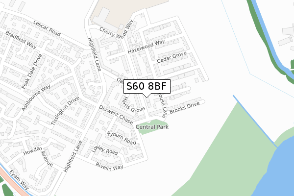 S60 8BF map - large scale - OS Open Zoomstack (Ordnance Survey) S60 8BF map - large scale - OS Open Zoomstack (Ordnance Survey)