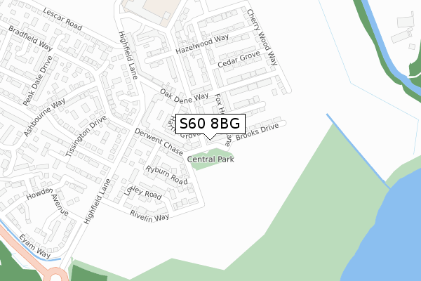 S60 8BG map - large scale - OS Open Zoomstack (Ordnance Survey) S60 8BG map - large scale - OS Open Zoomstack (Ordnance Survey)
