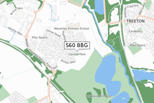 S60 8BG map - small scale - OS Open Zoomstack (Ordnance Survey) S60 8BG map - small scale - OS Open Zoomstack (Ordnance Survey)