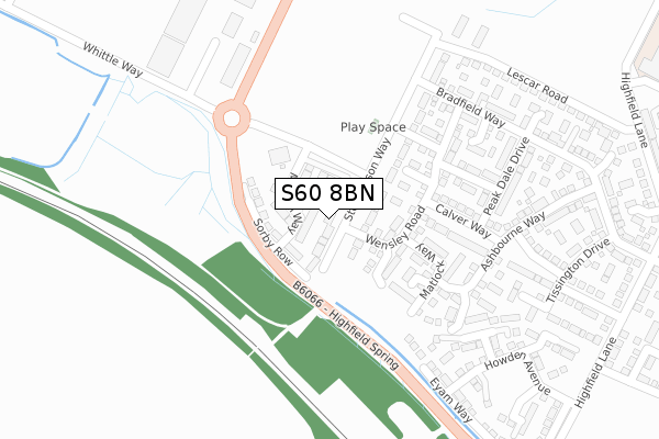 S60 8BN map - large scale - OS Open Zoomstack (Ordnance Survey) S60 8BN map - large scale - OS Open Zoomstack (Ordnance Survey)