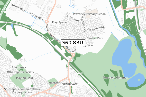 S60 8BU map - small scale - OS Open Zoomstack (Ordnance Survey) S60 8BU map - small scale - OS Open Zoomstack (Ordnance Survey)