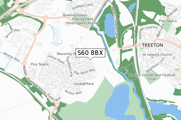 S60 8BX map - small scale - OS Open Zoomstack (Ordnance Survey) S60 8BX map - small scale - OS Open Zoomstack (Ordnance Survey)