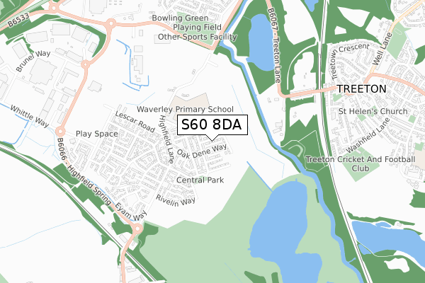 S60 8DA map - small scale - OS Open Zoomstack (Ordnance Survey) S60 8DA map - small scale - OS Open Zoomstack (Ordnance Survey)