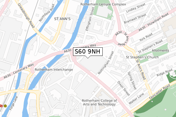 S60 9NH map - large scale - OS Open Zoomstack (Ordnance Survey) S60 9NH map - large scale - OS Open Zoomstack (Ordnance Survey)