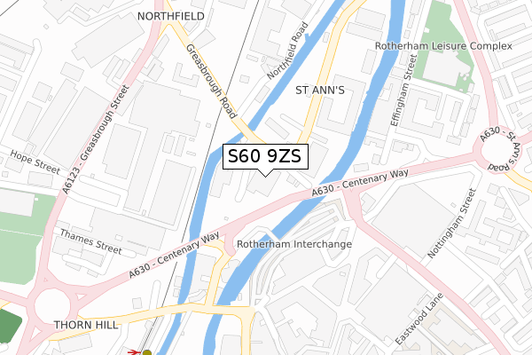 S60 9ZS map - large scale - OS Open Zoomstack (Ordnance Survey) S60 9ZS map - large scale - OS Open Zoomstack (Ordnance Survey)
