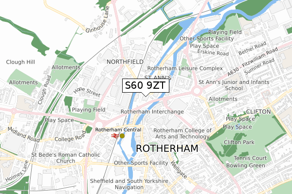 S60 9ZT map - small scale - OS Open Zoomstack (Ordnance Survey) S60 9ZT map - small scale - OS Open Zoomstack (Ordnance Survey)