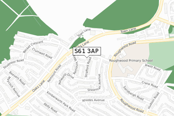 S61 3AP map - large scale - OS Open Zoomstack (Ordnance Survey) S61 3AP map - large scale - OS Open Zoomstack (Ordnance Survey)