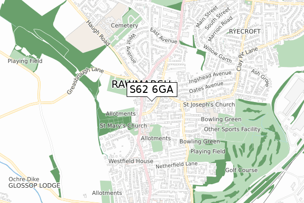 S62 6GA map - small scale - OS Open Zoomstack (Ordnance Survey) S62 6GA map - small scale - OS Open Zoomstack (Ordnance Survey)