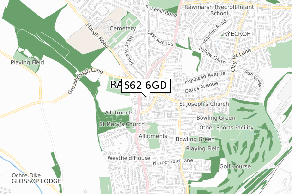 S62 6GD map - small scale - OS Open Zoomstack (Ordnance Survey) S62 6GD map - small scale - OS Open Zoomstack (Ordnance Survey)