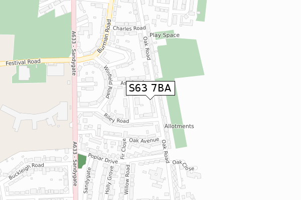 S63 7BA map - large scale - OS Open Zoomstack (Ordnance Survey) S63 7BA map - large scale - OS Open Zoomstack (Ordnance Survey)