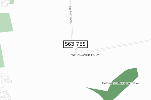 S63 7ES map - large scale - OS Open Zoomstack (Ordnance Survey)