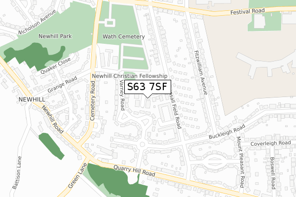 S63 7SF map - large scale - OS Open Zoomstack (Ordnance Survey) S63 7SF map - large scale - OS Open Zoomstack (Ordnance Survey)