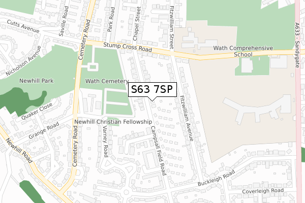 S63 7SP map - large scale - OS Open Zoomstack (Ordnance Survey) S63 7SP map - large scale - OS Open Zoomstack (Ordnance Survey)
