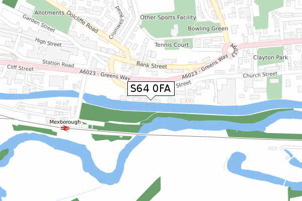 S64 0FA map - large scale - OS Open Zoomstack (Ordnance Survey)