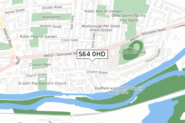 S64 0HD map - large scale - OS Open Zoomstack (Ordnance Survey) S64 0HD map - large scale - OS Open Zoomstack (Ordnance Survey)