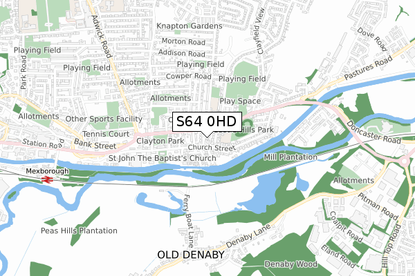S64 0HD map - small scale - OS Open Zoomstack (Ordnance Survey) S64 0HD map - small scale - OS Open Zoomstack (Ordnance Survey)
